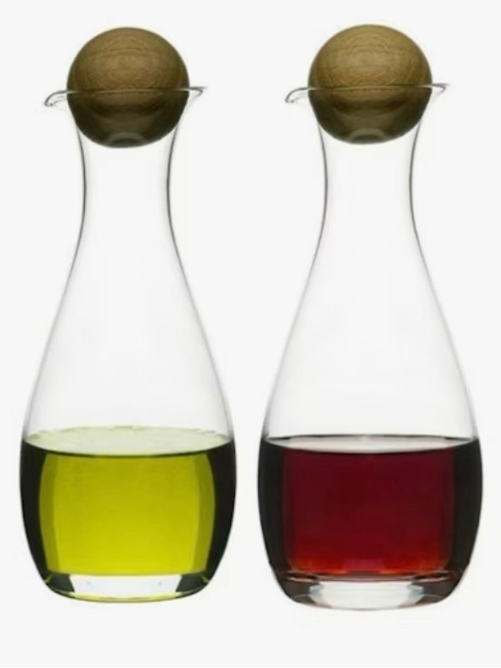 Oil and vinegar flasks with oak corks